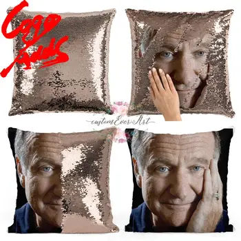 Robin Williams china pagalvę | china Užvalkalas | Dviejų spalvų pagalvę | dovana jai | dovana jam | pagalvės | magic pagalvė